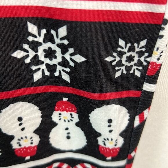 Ekoaer Women Snowman Holiday Pajama set long sleeve red and black size L N… - Picture 8 of 10